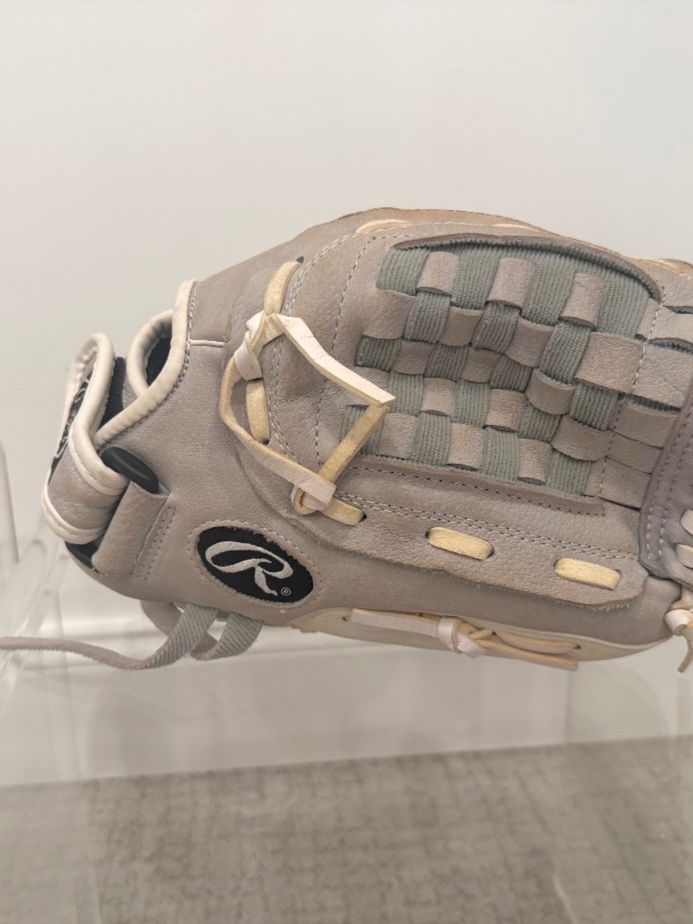 Rawlings Highlight HFP120GW 12" Softball Mitt Glove Leather Grey/White RHT